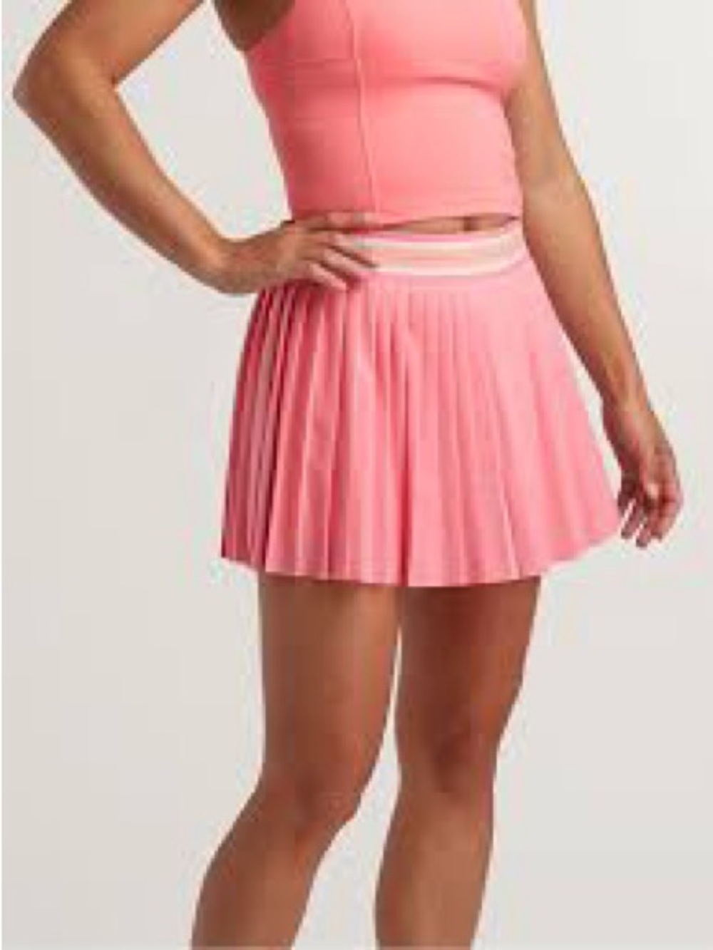If You Pleats Tipped Elastic Mini Skirt EUC